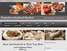 Tablet Screenshot of poundersseafoodmarket.com